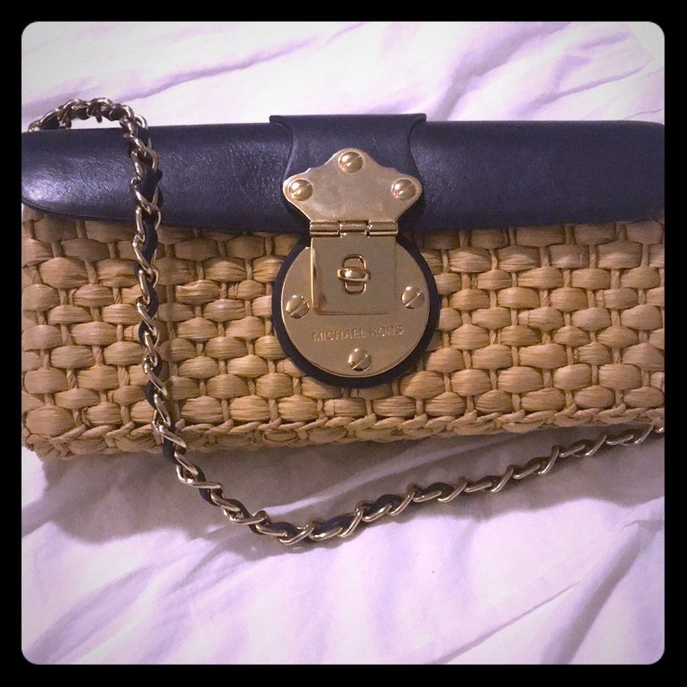 Michael Kors limited edition straw and leather